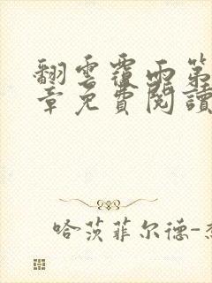 翻云覆雨第10章免费阅读