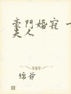 豪门婚宠 一品夫人