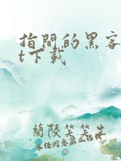 指间的黑客txt下载