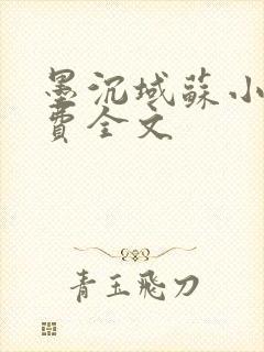 墨沉域苏小柠免费全文