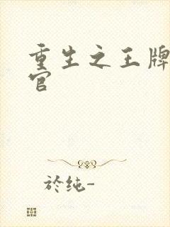 重生之王牌检察官