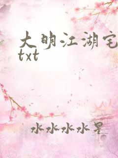 大明江湖宅女记txt
