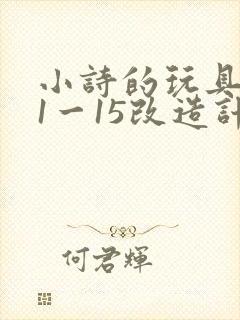 小诗的玩具日记1一15改造计划