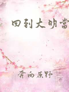 回到大明当才子