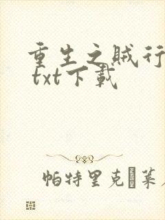 重生之贼行天下 txt下载