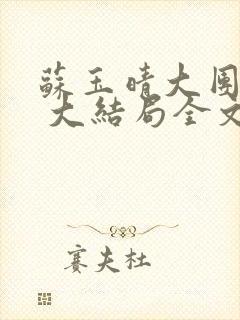 苏玉晴大团圆6 大结局全文