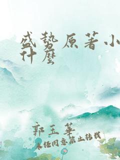 盛势原著小说叫什么