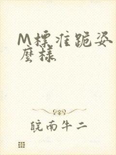 M标准跪姿是什么样