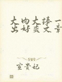 大肉大捧一进一出好爽文章