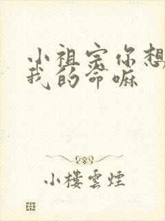 小祖宗你想要了我的命嘛