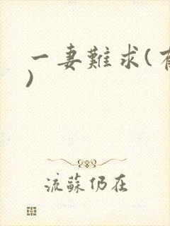 一妻难求(有肉)