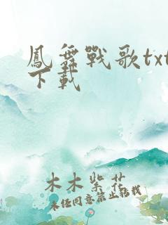 凤舞战歌txt下载