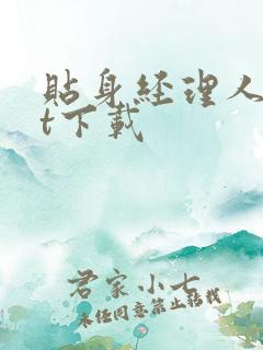 贴身经理人txt下载