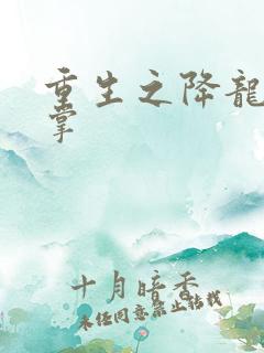 重生之降龙十八掌