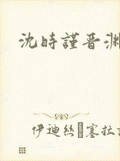 沈时谨晋渊小说