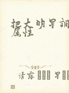 把大明星调成专属性