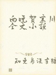 向晚贺寒川免费全文小说