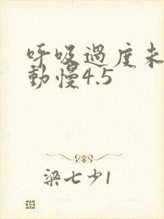 呼吸过度未增减动慢4.5