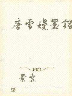 唐雪嫚墨铭阳