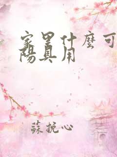 家里什么可以当阳具用