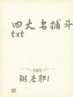 四大名捕斗将军txt