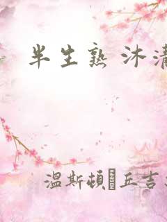 半生熟 沐清雨