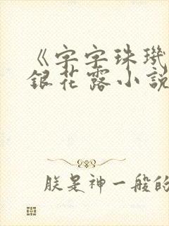 《字字珠玑》金银花露小说