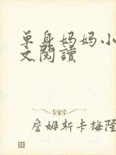 单身妈妈小说全文阅读