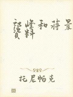 祁峰和蒋晨个人资料