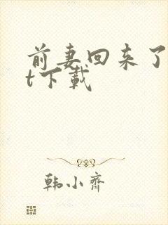 前妻回来了txt下载