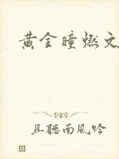 黄金瞳燃文