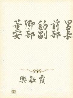 董卿的前男友公安部副部长