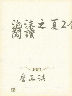 泡沫之夏2全文阅读