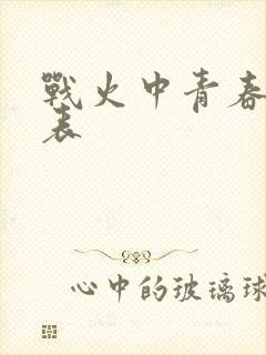 战火中青春演员表