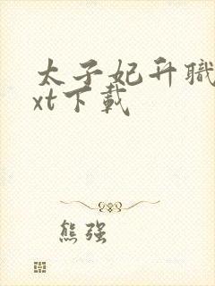 太子妃升职记txt下载