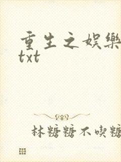 重生之娱乐大亨txt