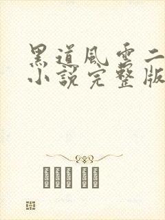 黑道风云二十年小说完整版