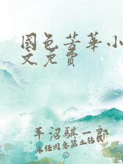 国色芳华小说全文免费