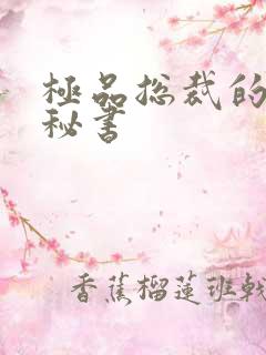 极品总裁的嚣张秘书