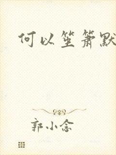 何以笙箫默小说