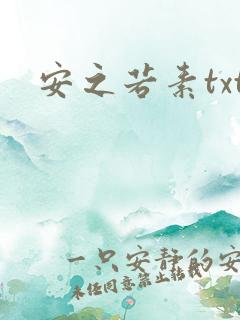 安之若素txt