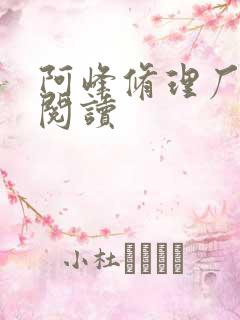 阿峰修理厂全文阅读