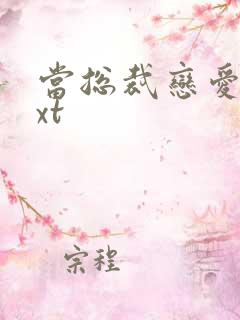 当总裁恋爱时txt