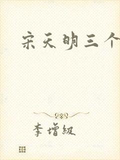 宋天明三个婆娘