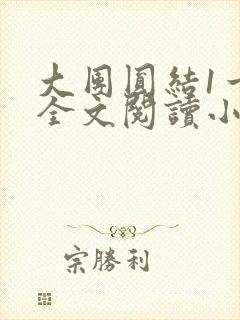 大团圆结1一6全文阅读小说