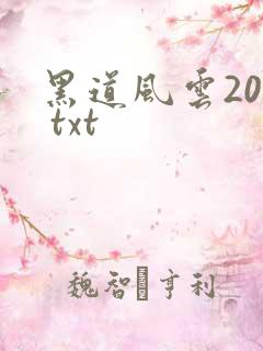 黑道风云20年 txt