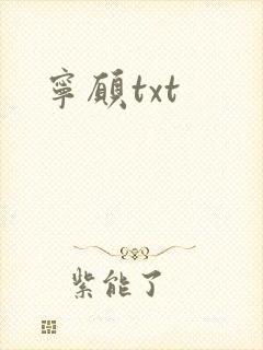 宁愿txt