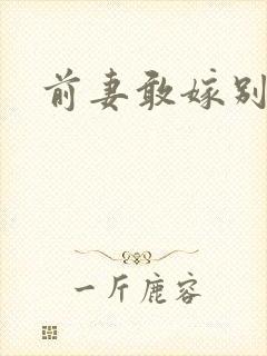 前妻敢嫁别人