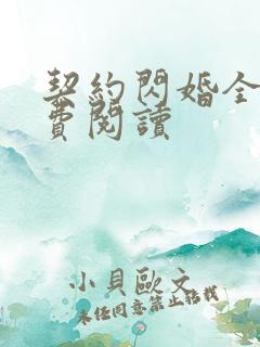 契约闪婚全文免费阅读