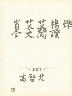 肖艾艾杨烁小说全文阅读